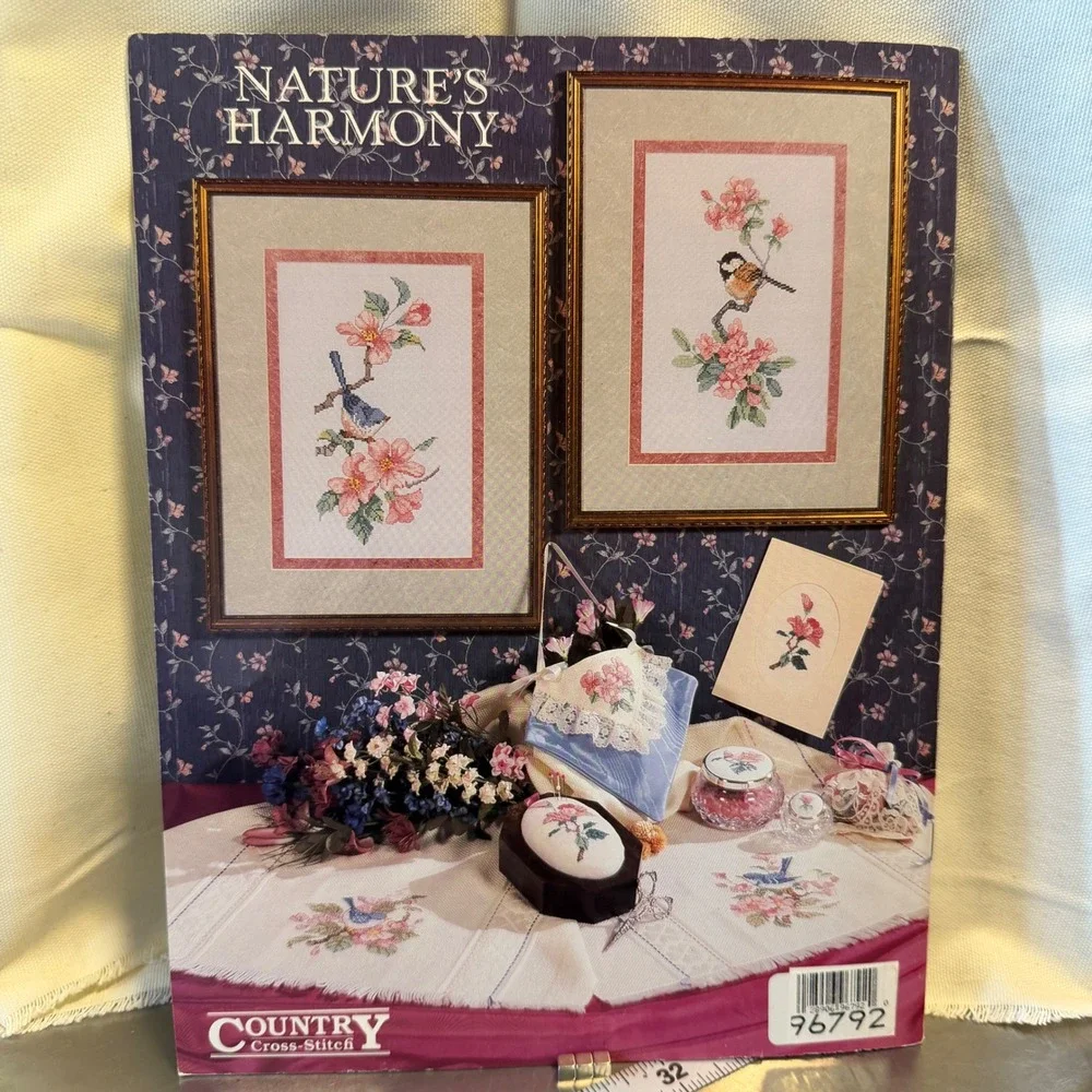 Country Cross-Stitch‎ Nature's Harmony Book 62 Floral Bird Patterns